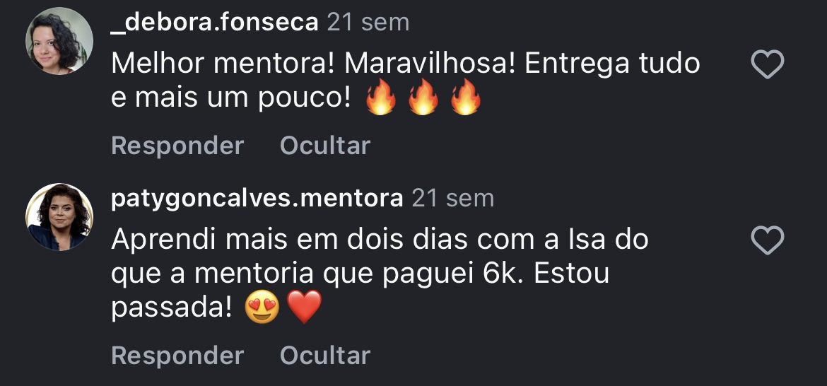 Depoimento de aluna 1
