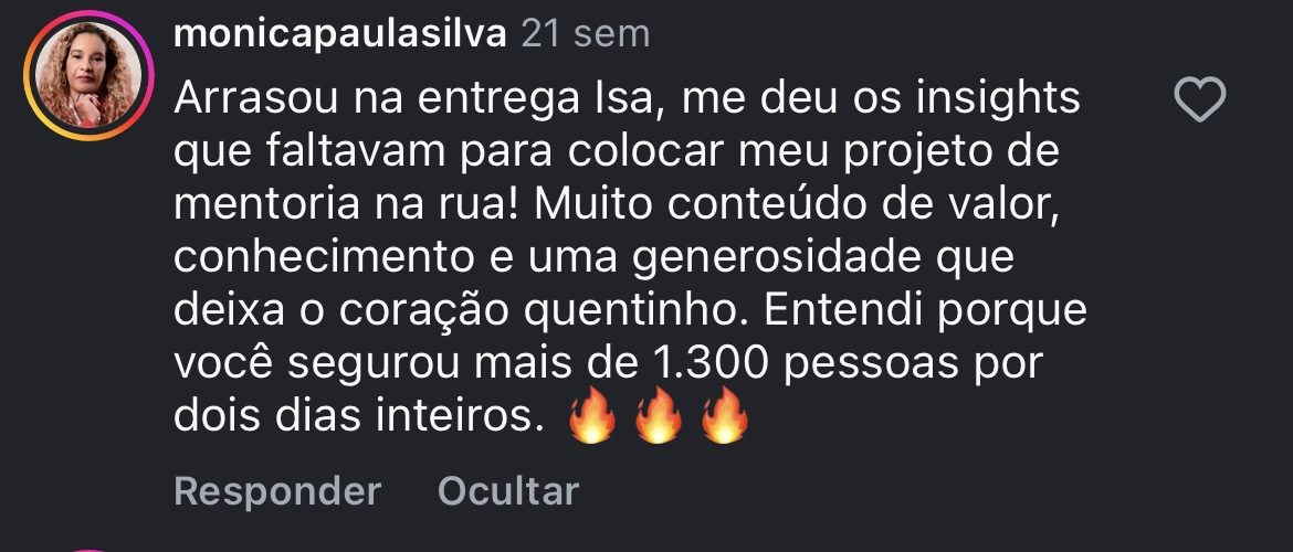 Depoimento de aluna 15