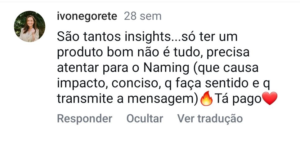 Depoimento de aluna 20