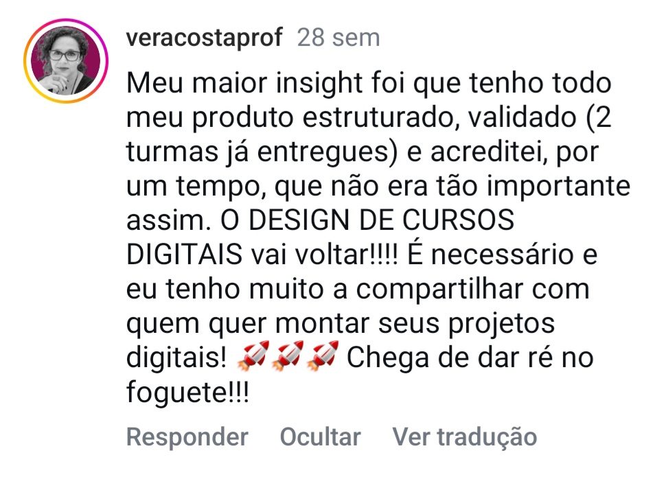 Depoimento de aluna 22